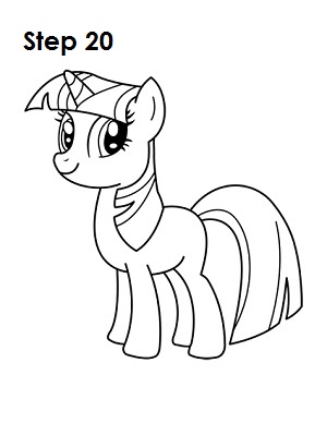 Draw Twilight Sparkle Step 20