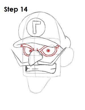 Draw Waluigi Step 14