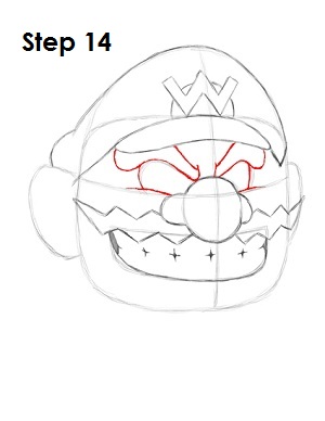 Draw Wario Step 14