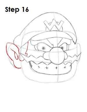 Draw Wario Step 16