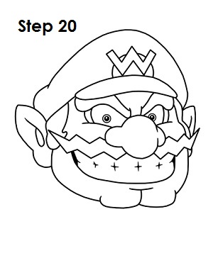 Draw Wario Step 20