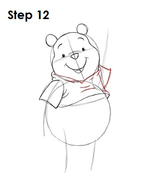 Draw Winnie the Pooh Step 12