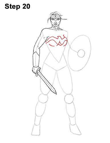 How to Draw Wonder Woman Full Body DC Movie 20