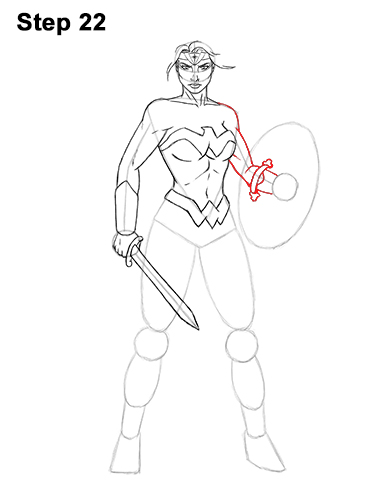 How to Draw Wonder Woman Full Body DC Movie 22