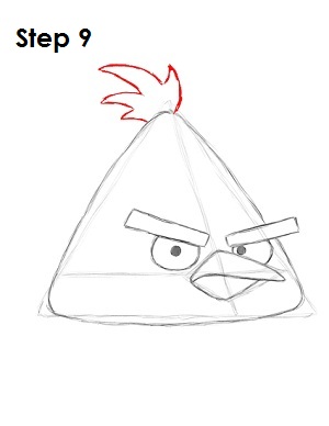 Draw Yellow Angry Bird Step 9