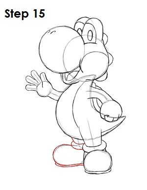 Draw Yoshi Step 15