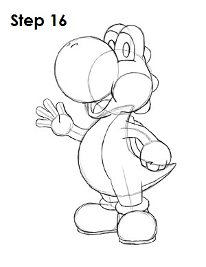 Draw Yoshi Step 16