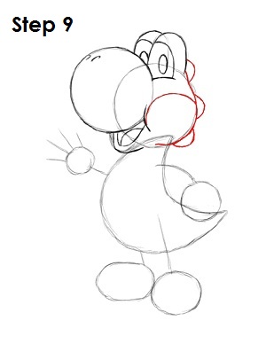 Draw Yoshi Step 9