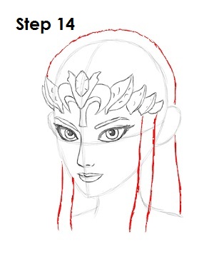 How to Draw Zelda Step 14