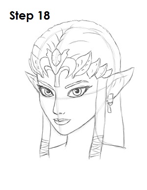 How to Draw Zelda Step 18