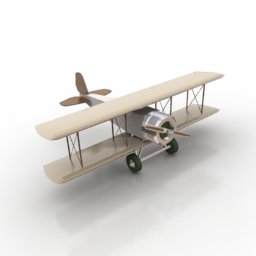 3d model of a bi-plane