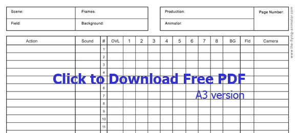 Exposure Sheet Template PDF