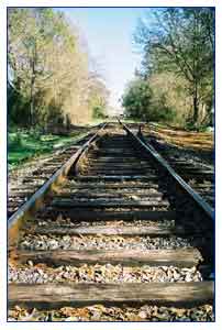 linear perspective - railway tracks